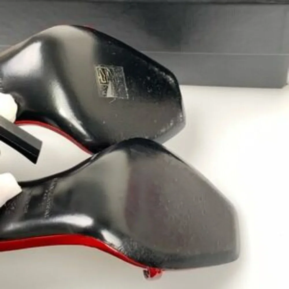 NIB Saint Laurent Opyum 110 in Patent Leather Heeled Sandal Red - Picture 14 of 15